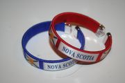 2 NOVA SCOTIA PROVINCIAL FLAG FLEXIBLE C BRACELETS WRISTBANDS .. CHOOSE YOUR COLOR ... NEW