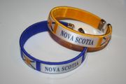 2 NOVA SCOTIA PROVINCIAL FLAG FLEXIBLE C BRACELETS WRISTBANDS... CHOOSE YOUR COLOR .. NEW
