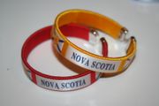 2 NOVA SCOTIA PROVINCIAL FLAG FLEXIBLE C BRACELETS WRISTBANDS .. NEW