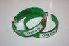 2 OMAN GREEN COUNTRY FLAG FLEXIBLE BRACELETS WRISTBANDS .. NEW