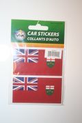 2 ONTARIO PROVINCIAL FLAG SET OF CAR BUMPER STICKERS DECAL EMBLEM ... CANADA . NEW