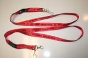 2 OTTAWA SENATORS HIGH GLOSS RED HOCKEY LANYARDS KEYCHAINS PASSHOLDERS NECKSTRAPS ...NEW
