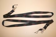 2 (PAIR) AUDI BLACK LANYARDS KEYCHAINS PASSHOLDERS ... NEW
