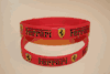 2 (PAIR) FERRARI RED F1 RACING LOGO SILICONE BRACELETS WRISTBANDS ...  KIDS SIZES ONLY ...NEW