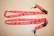 2 (PAIR) HONDA RED MOTORCYCLE LANYARDS KEYCHAINS PASSHOLDERS...NEW