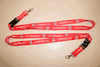 2 (PAIR) LIVERPOOL FC FOOTBALL CLUB ORANGE SOCCER LANYARDS KEYCHAINS PASSHOLDERS .. NEW