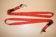 2 (PAIR) MANCHESTER UNITED FC FOOTBALL CLUB RED SOCCER LANYARDS KEYCHAINS PASSHOLDERS ... NEW