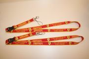 2 (PAIR) MICHAEL SCHUMACHER FERRARI WORLD CHAMPION  / WELTMEISTER LANYARDS KEYCHAINS PASSHOLDERS .. NEW