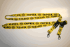 2 (PAIR) OPEL YELLOW CAR LANYARDS KEYCHAINS PASSHOLDERS ... NEW