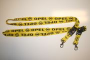 2 (PAIR) OPEL YELLOW CAR LANYARDS KEYCHAINS PASSHOLDERS ... NEW