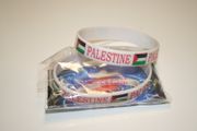 2 PALESTINE WHITE COUNTRY FLAG BRACELETS WRISTBANDS .. NEW