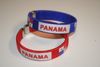 2 PANAMA COUNTRY FLAG FLEXBILE METAL NYLON BRACELETS .... BLUE OR RED ... NEW