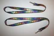 2 PEACE SYMBOL  LOGO BLACK HIGH QUALITY LANYARDS KEYCHAINS PASSHOLDERS .. NEW
