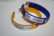 2 PHILIPPINES COUNTRY FLAG FLEXIBLE BRACELETS WRISTBANDS .. CHOOSE YOUR COLOR .. NEW