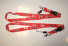 2 POLAND COUNTRY FLAG RED LANYARDS KEYCHAINS PASSHOLDERS ...SOCCER NEW