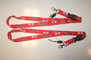 2 POLAND COUNTRY FLAG RED LANYARDS KEYCHAINS PASSHOLDERS ...SOCCER NEW