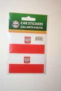 2 POLAND COUNTRY FLAG SET OF CAR BUMPER STICKERS DECAL EMBLEM ..POLSKA ...NEW