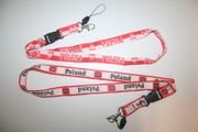 2 POLAND POLSKA COUNTRY FLAG LANYARDS KEYCHAINS PASSHOLDERS VARIETY .. NEW