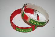 2 PORTUGAL COUNTRY FLAG FLEXIBLE BRACELETS WRISTBANDS .. CHOOSE YOUR COLOR ... FIFA WORLD CUP SOCCER FOOTBALL .. NEW