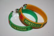 2 PORTUGAL COUNTRY FLAG FLEXIBLE BRACELETS WRISTBANDS .. CHOOSE YOUR COLOR .. NEW