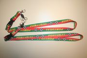 2 PORTUGAL RED AND GREEN SOCCER BALL LANYARDS KEYCHAINS PASSHOLDERS...HOT HOT