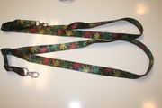 2 POT LEAF HEMP COLORFUL HIGH GLOSS BLACK LANYARDS KEYCHAINS PASSHOLDERS ... NEW