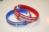 2 PUERTO RICO COUNTRY FLAG FLEXIBLE METAL NYLON BRACELETS ... CHOOSE BETWEEN BLUE AND RED COLOR ... NEW