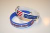 2 PUERTO RICO COUNTRY FLAG FLEXIBLE METAL NYLON BRACELETS .. CHOOSE BETWEEN BLUE & WHITE BRACELETS .. NEW