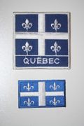 2 QUEBEC PROVINCIAL FLAG IRON ON EMBROIDERED PATCHES CRESTS CRESTS VARIETY.. CANADIAN PROVENCE .. NEW