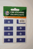 2 QUEBEQ PROVINCIAL FLAG SET OF CAR BUMPER STICKERS DECAL EMBLEM .. NEW