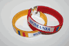 2 ROMANIA COUNTRY FLAG FLEXIBLE C BRACELETS WRISTBANDS ... 2 YELLOW OR 2 RED OR (1 YELLOW & 1 RED) ... NEW