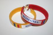 2 ROMANIA COUNTRY FLAG FLEXIBLE C BRACELETS WRISTBANDS ... 2 YELLOW OR 2 RED OR (1 YELLOW & 1 RED) ... NEW