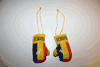 2 ROMANIA COUNTRY FLAG SET OF MINIATURE BOXING GLOVES .. HIGH QUALITY NEW