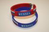 2 RUSSIA COUNTRY FLAG FLEXIBLE METAL NYLON BRACELETS IN BLUE OR RED COLOR ... NEW