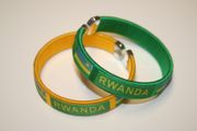 2 RWANDA COUNTRY FLAG BRACELETS (2 GREEN OR 2 YELLOW OR (1 GREEN & 1 YELLOW)