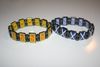 2 SCOTLAND COUNTRY FLAG FLEXIBLE METAL REVERSIBLE BRACELETS ... FIFA WORLD CUP SOCCER FOOTBALL .. NEW