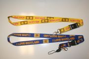 2 SCOTLAND COUNTRY FLAG LANYARDS KEYCHAIN PASSHOLDERS  ... YELLOW OR BLUE ... NEW