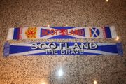 2 SCOTLAND COUNTRY FLAG SCARVES ... ST ANDREWS AND LION RAMPANT FLAG SCARF .. NEW