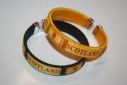 2 SCOTLAND LION RAMPANT COUNTRY FLAG FLEXIBLE BRACELETS .. CHOOSE YOUR COLOR .. NEW