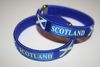 2 SCOTLAND SOCCER FLAG BLUE FLEXIBLE METAL NYLON BRACELETS ... FOOTBALL .. NEW