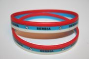 2 SERBIA 3 LAYERED BRACELETS WRISTBANDS ... FIFA WORLD CUP SOCCER FOOTBALL ... ADULT AND KIDS SIZES .. NEW