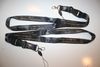 2 SIDNEY CROSBY PITTSBURGH PENGUINS BLACK EXTRA WIDE HOCKEY LANYARDS KEYCHAINS PASSHOLDERS .. NHL .. NEW