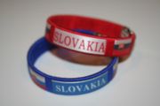 2 SLOVAKIA COUNTRY FLAG FLEXIBLE METAL NYLON BRACELETS WRISTBANDS... CHOOSE YOUR COLOR ...NEW