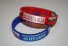 2 SLOVAKIA COUNTRY FLAG FLEXIBLE METAL NYLON BRACELETS WRISTBANDS... CHOOSE YOUR COLOR ...NEW