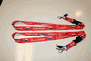 2 SLOVENIA COUNTRY FLAG RED LANYARDS KEYCHAINS PASSHOLDERS ... NEW