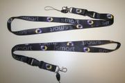 2 SMART CAR BLACK HIGH QUALITY LANYARDS KEYCHAINS PASSHOLDERS .. NEW