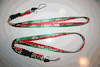 2 SOMALILAND RED & GREEN STRIPED COUNTRY FLAG LANYARDS KEYCHAINS PASSHOLDERS .. NEW