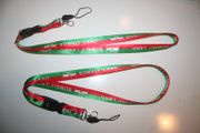 2 SOMALILAND RED & GREEN STRIPED COUNTRY FLAG LANYARDS KEYCHAINS PASSHOLDERS .. NEW