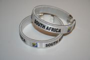 2 SOUTH AFRICA FIFA WORLD CUP 2010 FLEXIBLE BRACELETS WRISTBANDS .. SOCCER FOOTBALL . NEW