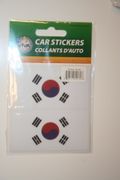 2 SOUTH KOREA COUNTRY FLAG SET OF CAR BUMPER STICKERS DECAL EMBLEM .. NEW